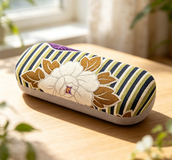 Retro Floral Hard Shell Glasses Case with Protective Design